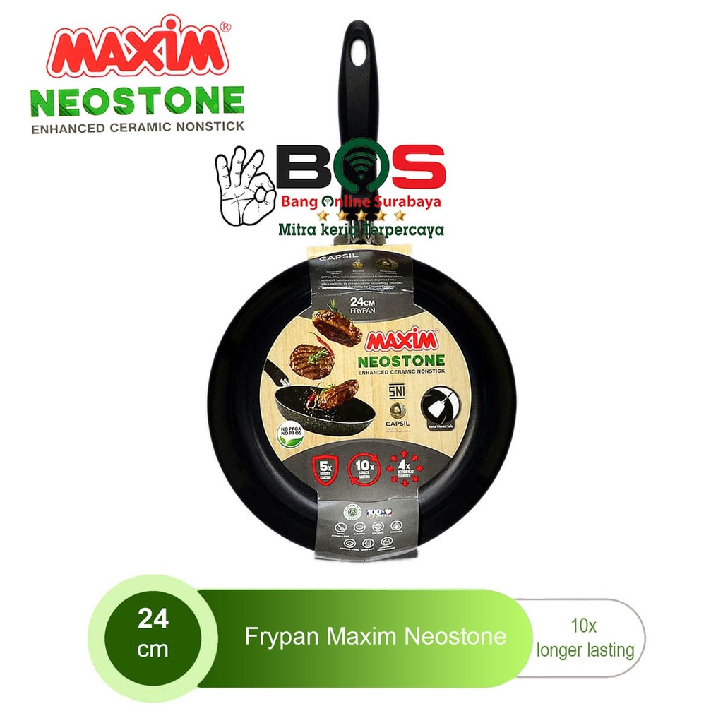 Maxim Neostone Maxim Frypan 24 CM Teflon Frypan Ceramic Coating Anti Lengket