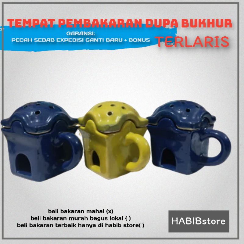 HABIBstore ⭐⭐⭐⭐⭐      bisa bayar di tempat prapen keramik tempat bakaran dupa gaharu bakhur bukhoor by al-Attas