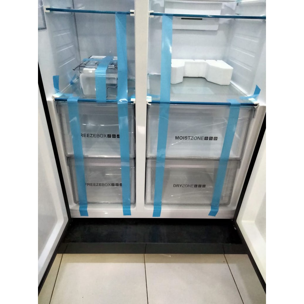 Kulkas Aqua SIDE BY SIDE MULTIDOOR AQR 605 IM (GB) 541 Liter Magelang Bergaransi Resmi