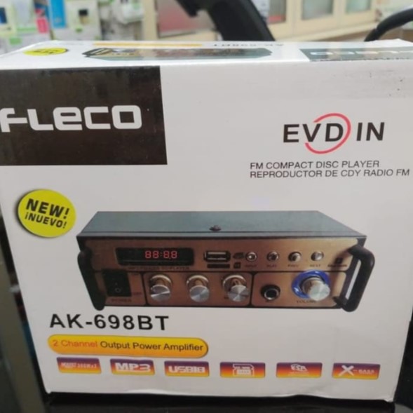 Power Amplifier Fleco AK-698BT Wireless Blueooth AC DC Radio