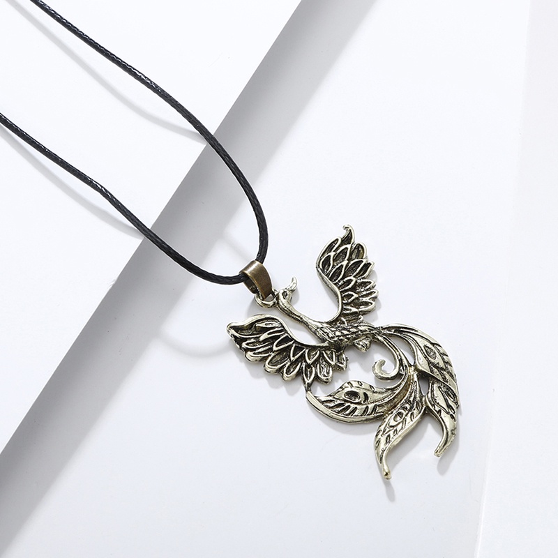 Kalung Choker Liontin Phoenix Gaya Vintage Untuk Pria / Wanita