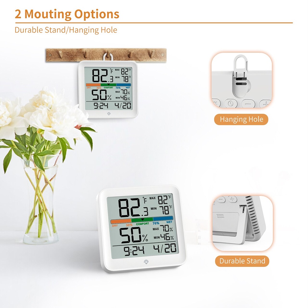 Thermostat Alat Ukur Kelembaban Udara Temperature Humidity LCD Screen