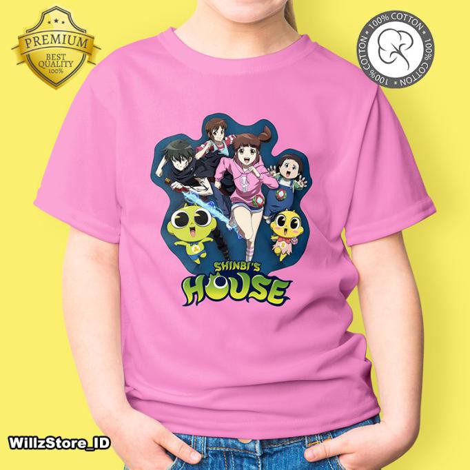 CUCI GUDANG KAOS ANAK Shinbi House - Kaos Anak 100% Cotton 30s - Umur 1 -12 tahun - Putih, 1-2 tahun