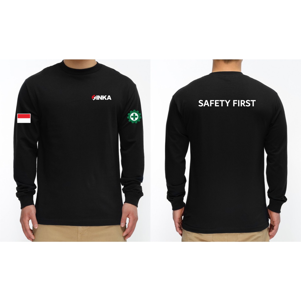 T-SHIRT KAOS PT INKA SAFETY FIRST LENGAN PANJANG