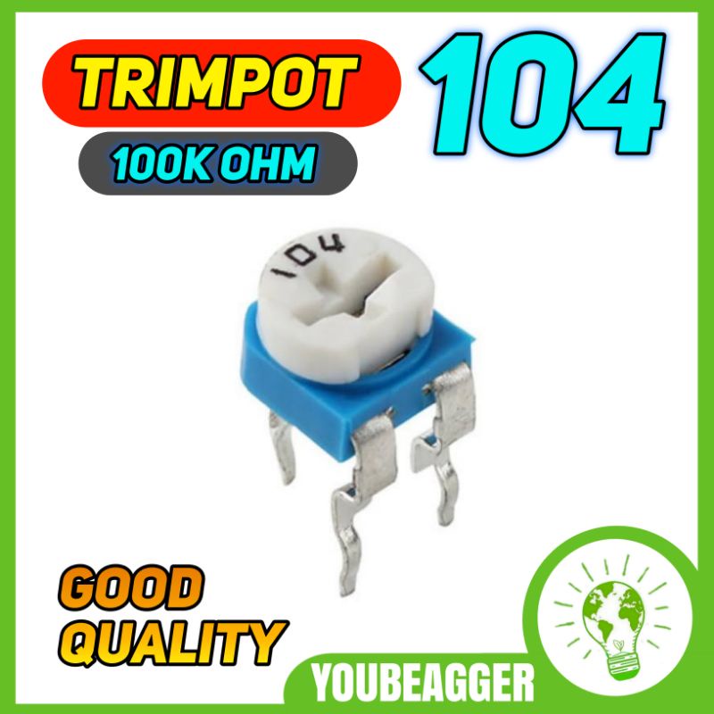 Trimpot 104 100K ohm variabel resistor