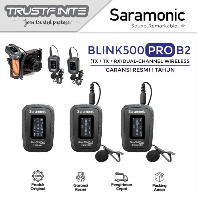 Saramonic Blink 500 Pro B2 TX+TX+RX Wireless Omni Lavalier Microphone