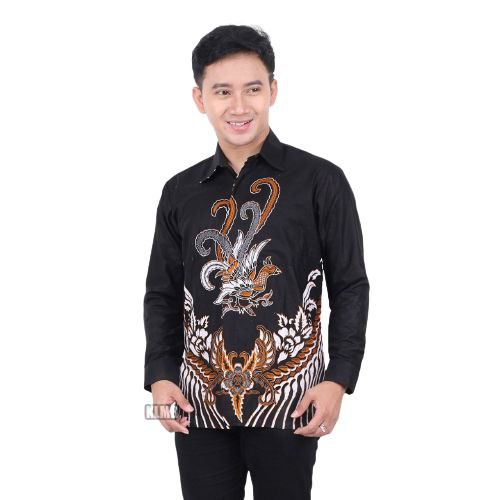 Baju batik Pria Slimfit Big Size M L XL XXL Atasan Kemeja Batik Lengan Panjang Original