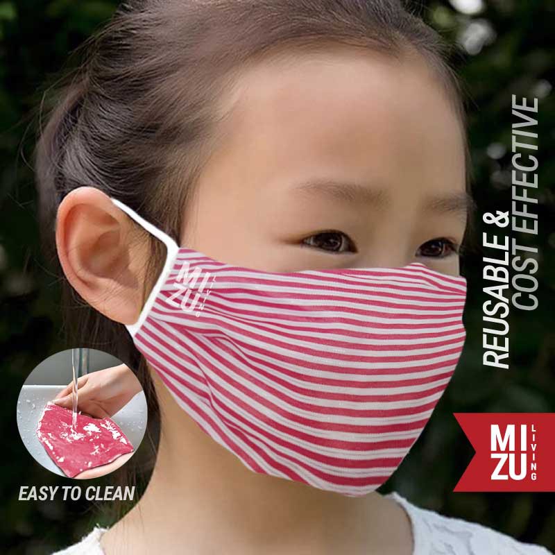 [SALE] MIZU ELEGANZA KIDS Cloth Face Mask Masker Anak Kain Corak 3 Ply Sarung Filter NON-MEDIS