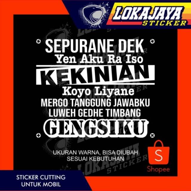 STICKER CUTTING KATA VARIASI TRUCK FUSO CANTER KACA PINTU BODY MOBIL