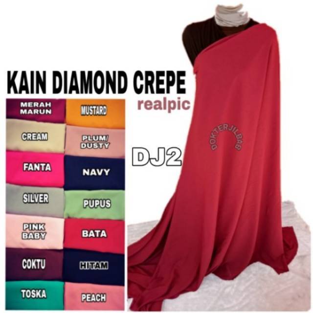 BANDAR KAIN DIAMOND CREPE 1/2METER