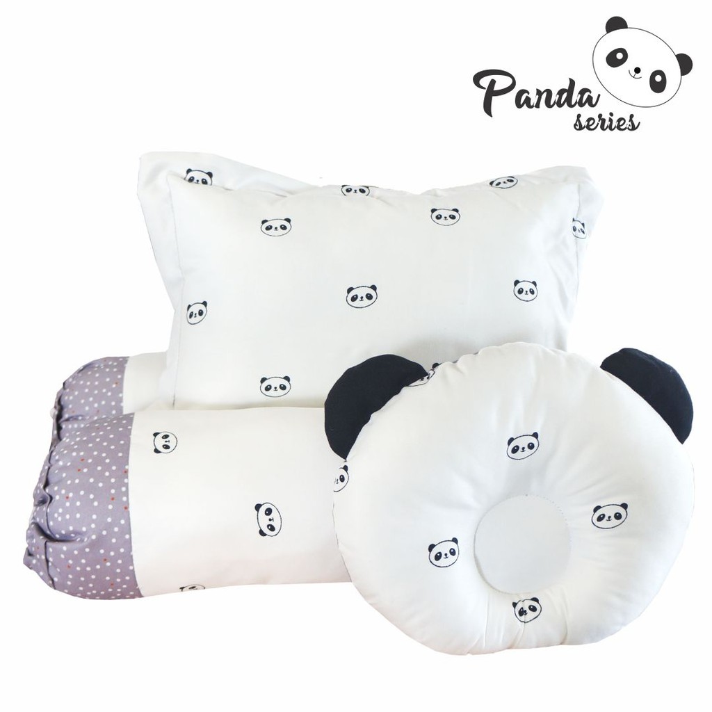 Baby Bantal Guling Set / Bantal Guling Set Bantal Peang Omiland Panda Series OWB1143 OWB1142