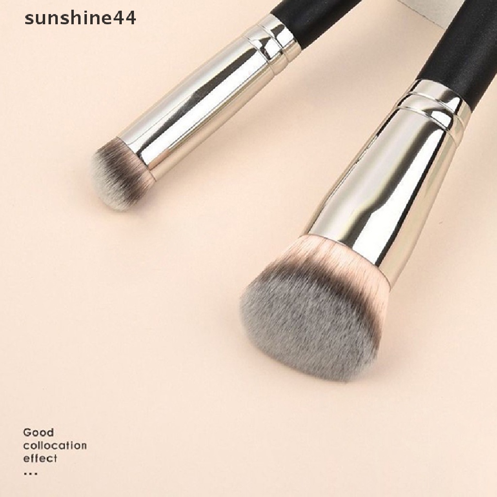 Sunshine Set Brush Foundation / Concealer 170 270 Derajat Bahan Bulu Sintetis Untuk Makeup / Kosmetik Wanita