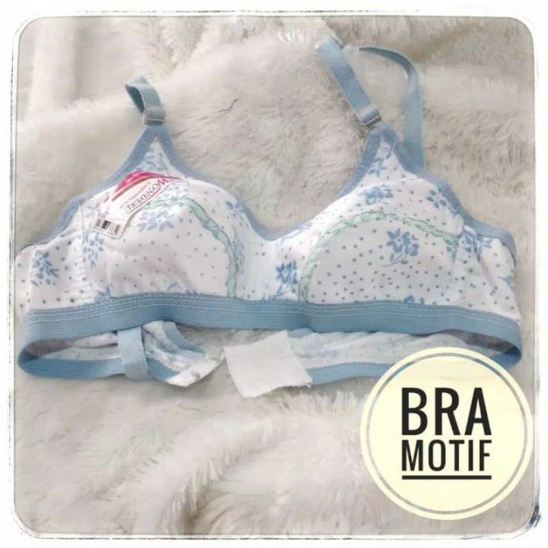 Bra Bh remaja tanpa busa motif cantik kait 2 | bh lokal beauty