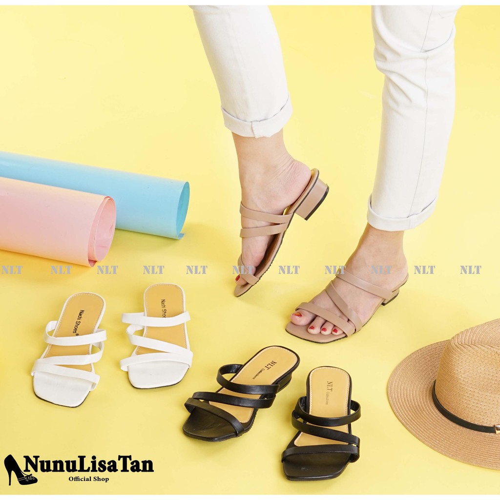 NunuLisaTan SILKY - Terbaru Termurah High Heels Korea TALI SILKY