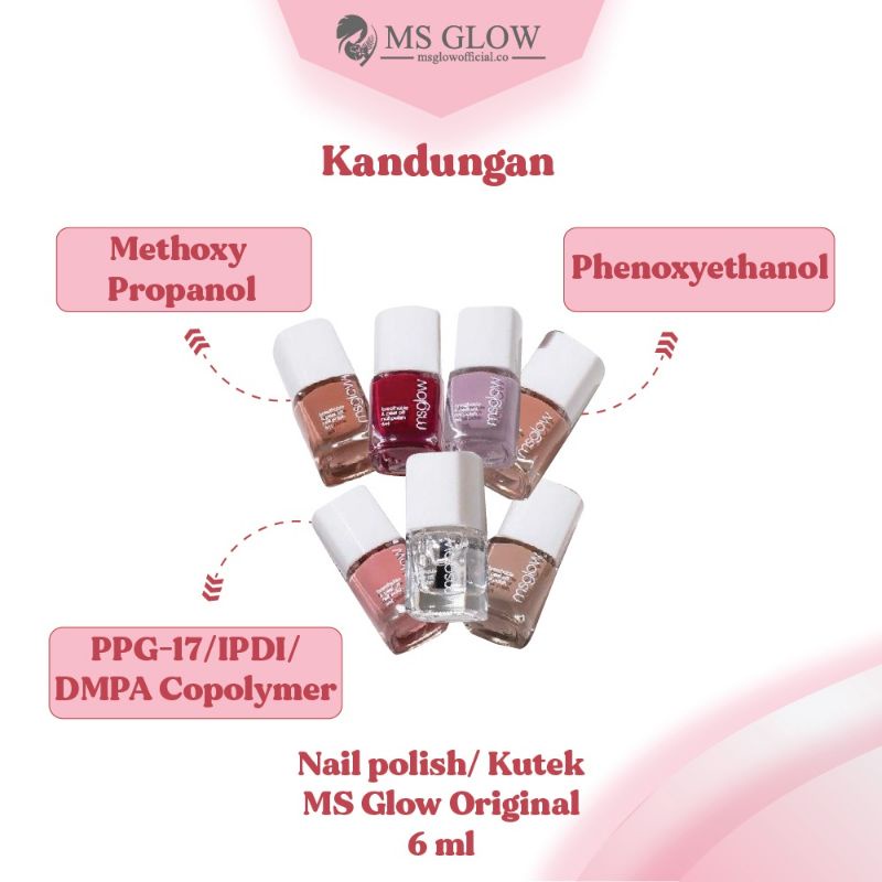 BISA COD NAIL POLISH/ KUTEK HALAL MS GLOW