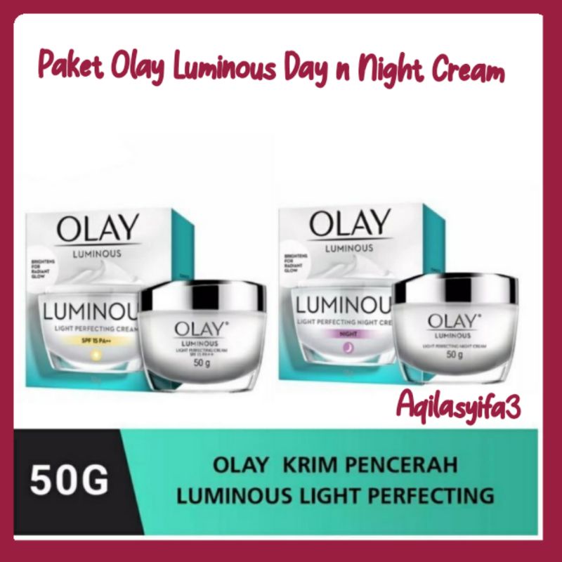 Olay white radiance 50g ( 1 paket siang n malam )