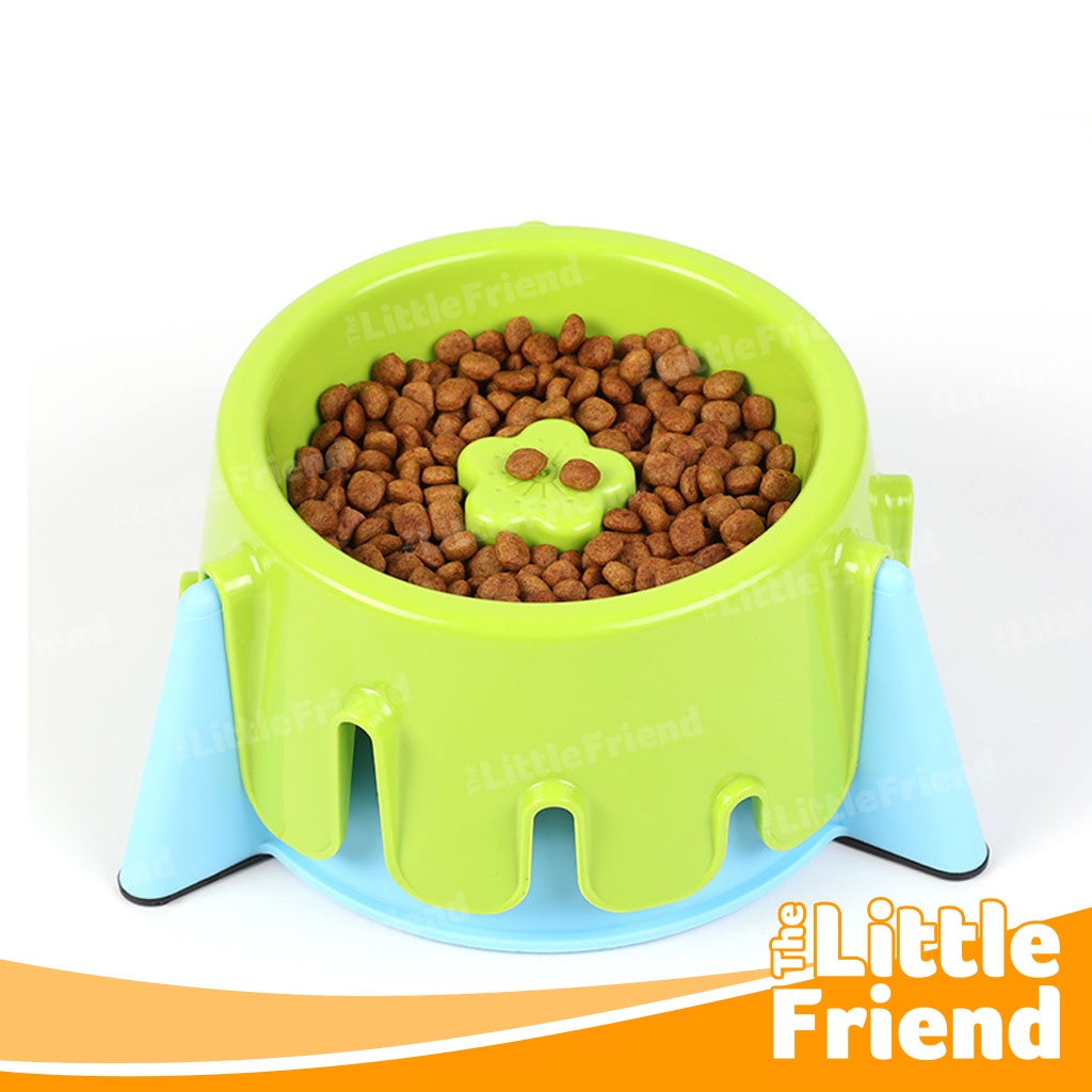 Mangkuk Slow Feeder Anjing Kucing Adjustable Tinggi Kokoh Bisa Diatur 4 Level