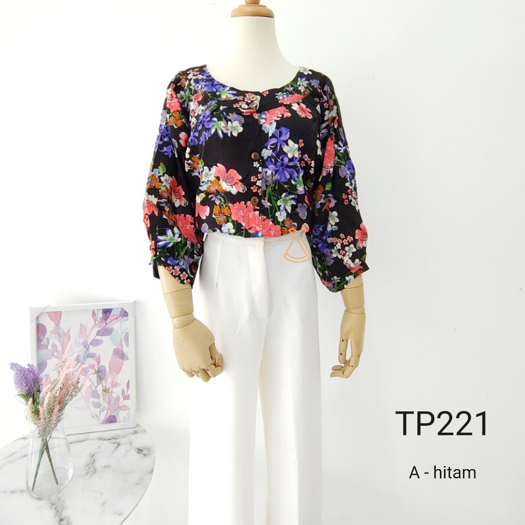 TP221 - BAJU ATASAN BUSUI KATUN ADEM MOTIF RANDOM WANITA IMPORT BANGKOK MODERN MURAH