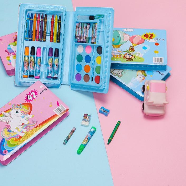 

Pasti Laris crayon set 68pcs/alat mewarnai anak/atk/alat melukis anak free serutan free kuas DS2D,,,