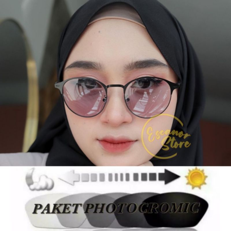 [TERMURAH] Kacamata Photocromic Korea / Anti Radiasi 2 In 1 Potokromik Photochromic Pria Wanita Fotocromic Potocromic