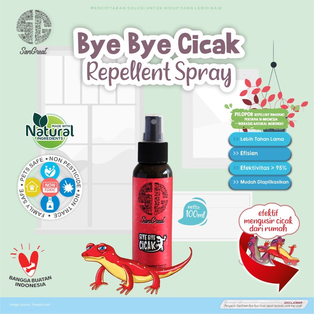 BBCICAK SPRAY - Spray Pengusir Cicak, Natural Lizzard Repellent