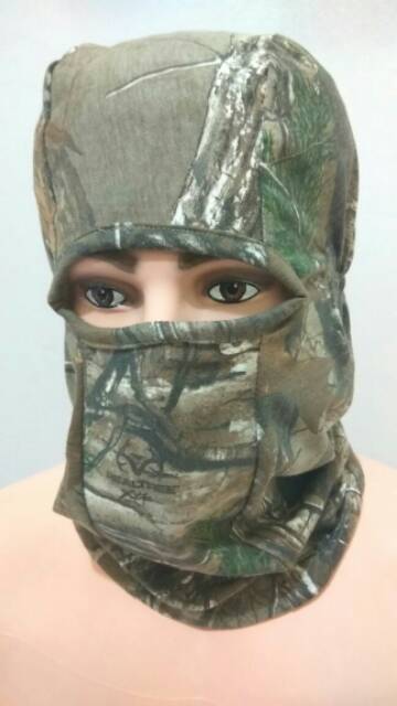 Camo hoodie set/kaos panjang loreng camo&amp;balaclava katun