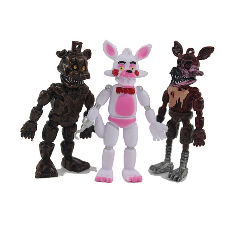 6PCS FNAF Five Nights At Freddy's 9CM Mini Figures Miniature Game Collection Toy