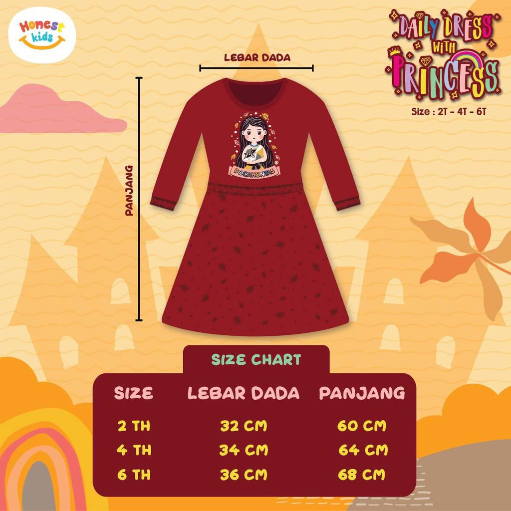 Tunik Anak Daily Dress Princess Honest