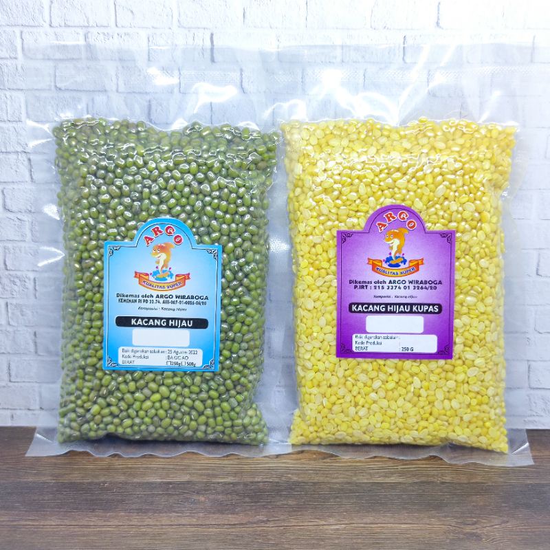 

Kacang Hijau Super / Kupas Vacuum Non Vacum Argo 250gr