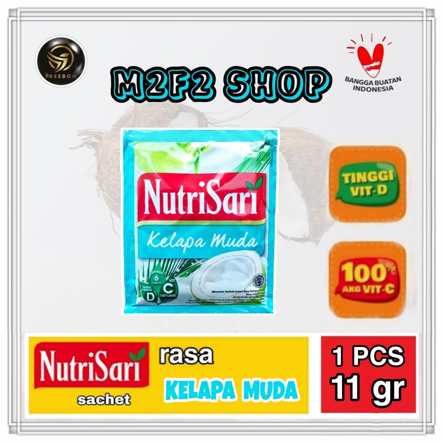 

NutriSari Minuman Serbuk Kelapa Muda Sachet - 11 gr (Kemasan Satuan)