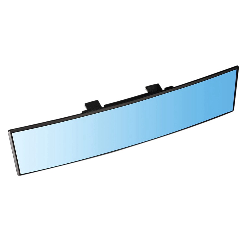 Universal Car Interior Mirror Wide Convex Anti-Glare Rearview Mirror Wide-Angle Surface Blue Rear View Mirror Clip On