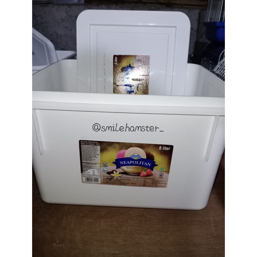 Box Bekas Ice Cream 8 Liter Ember 5 kg 5kg Wadah Es Krim Eskrim Kotak Toples Campina