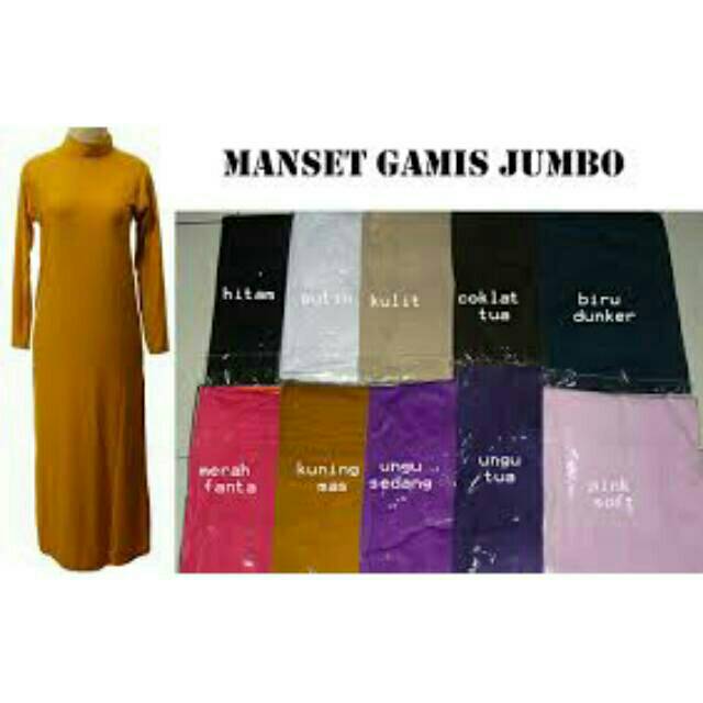 GAMIS MANSET LENGAN PANJANG JUMBO DALEMAN GAMIS JUMBO