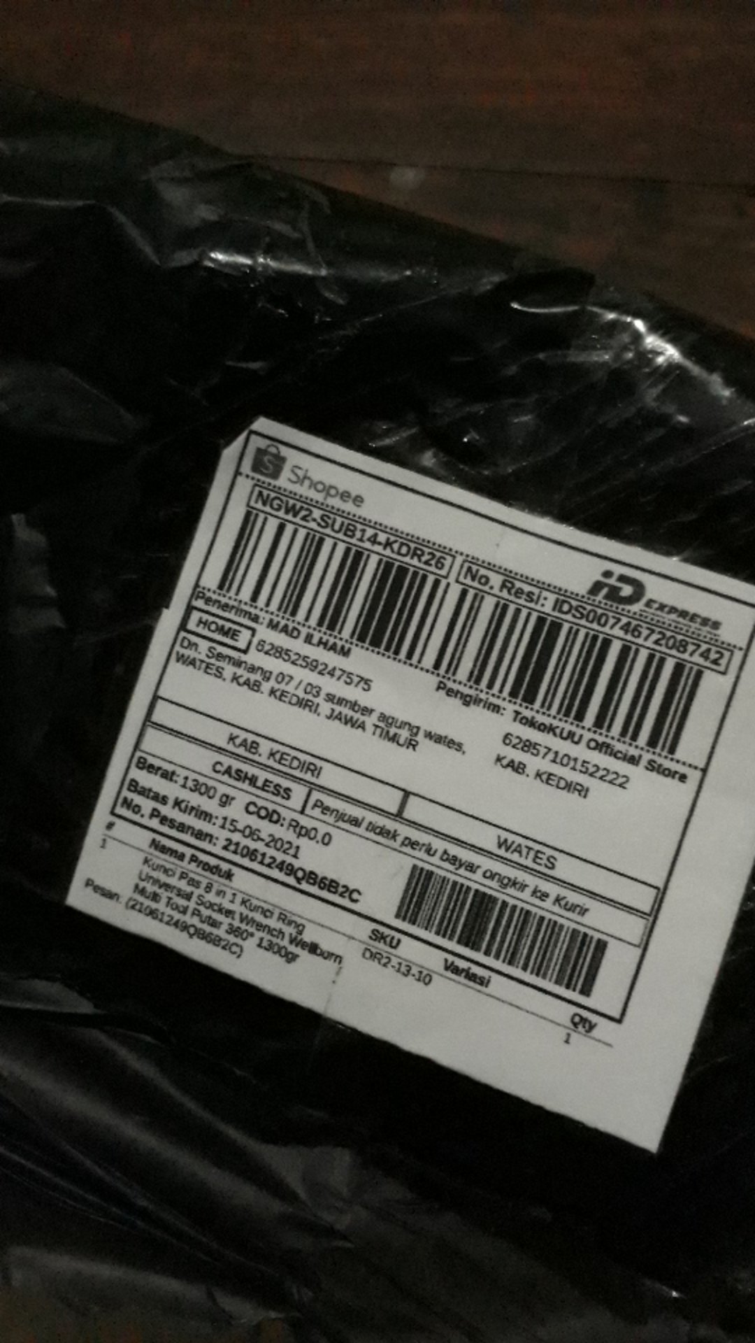 Kunci Pas 8 In 1 Kunci Ring Universal Socket Wrench Wellborn Multi Tool Putar 360°  1300gr