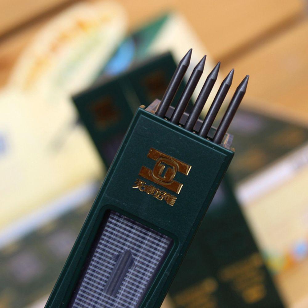 Lanfy 10pcs / Kotak Pensil Mekanikal 120mm 2.0mm Warna Hitam Untuk Sekolah / Kantor