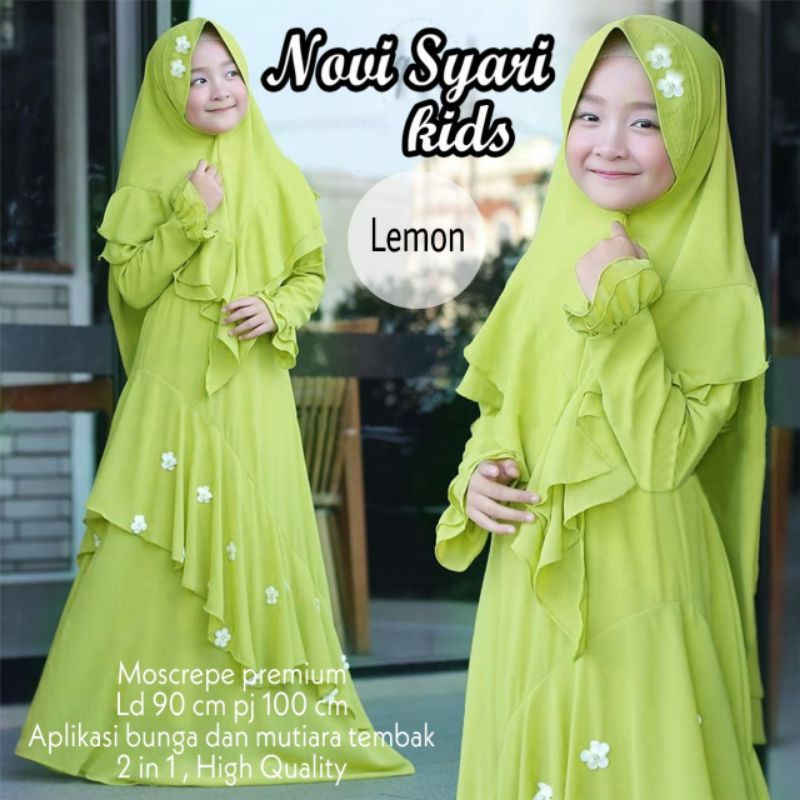 SYARI NOVI MUTIARA, GAMIS, MUSLIM, MOSCREPE PREMIUM