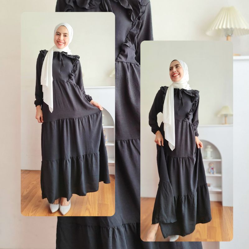 Gamis Crinkle Dada Rumbai