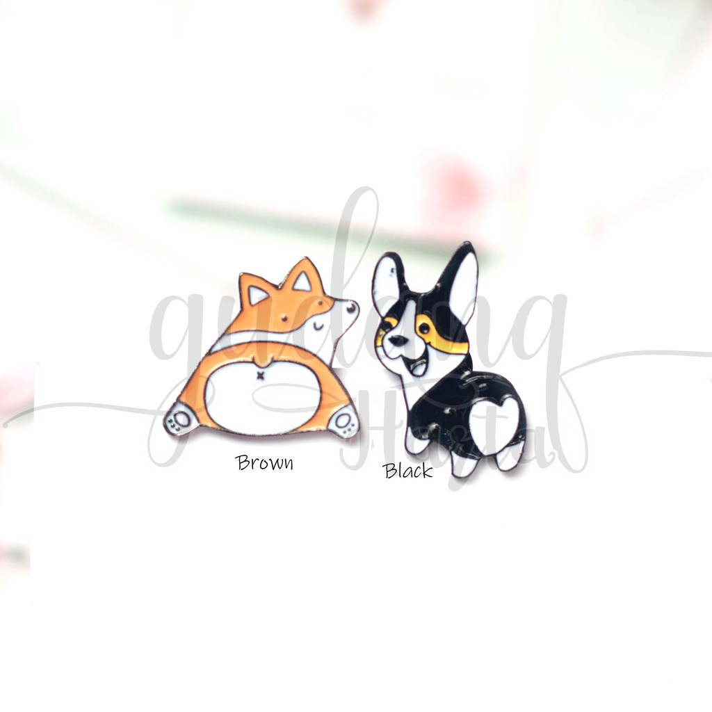 Pin Pantat Corgi Anjing Lucu Bros Tas Unik GH 208079