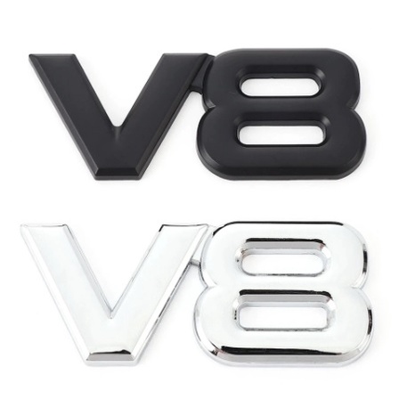 3D V8 Emblem full metal stiker emblem V8  017