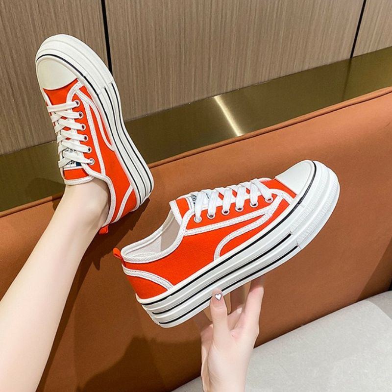 9015 Sepatu Kets Wanita Sneakers Putih Import Cewek Korea