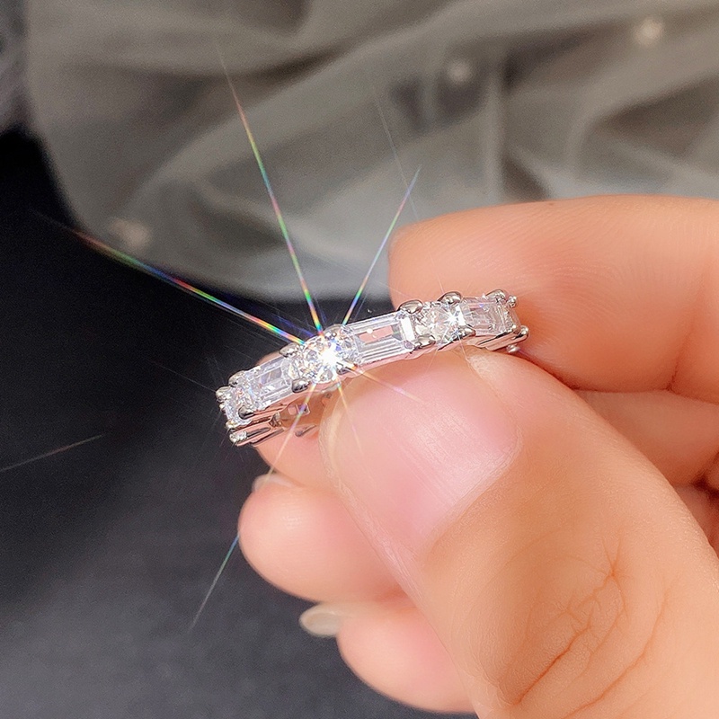 Cincin Kristal Cubic Zirconia Serbaguna Untuk Aksesoris Pengantin Wanita