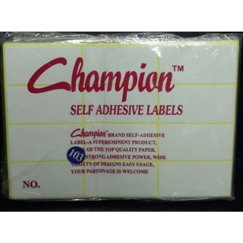 

Label undangan Champion 103