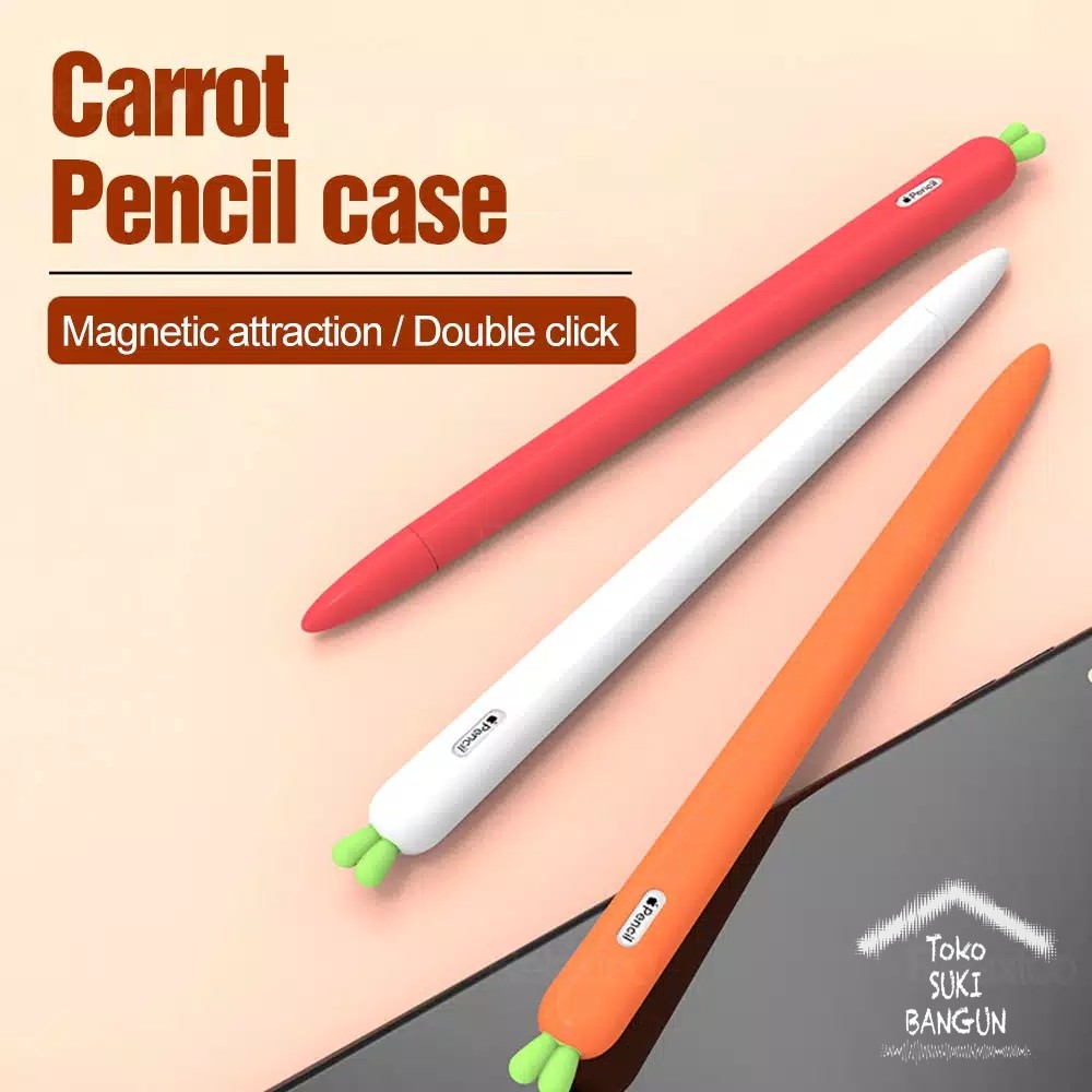 Apple Pencil 1 2 Case Full Cover CUTE CARROT Silicone 1st 2nd APR-011