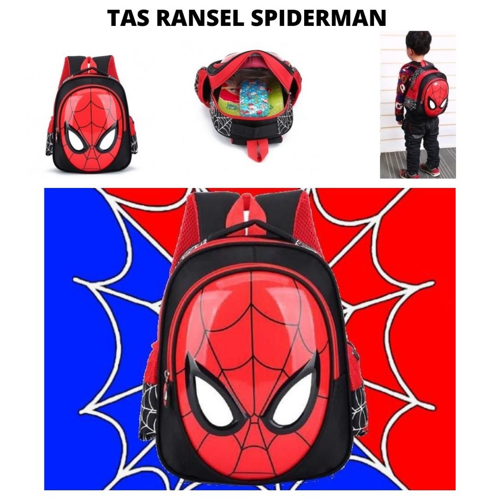 Tas Ransel Backpack Sekolah Anak  Model Spiderman Dan Tayo 111134