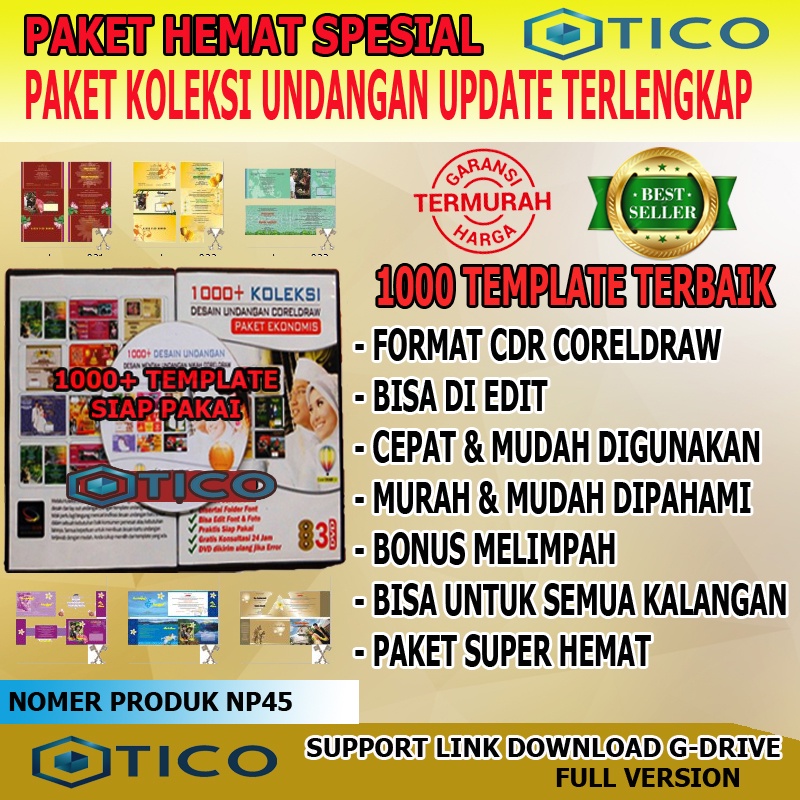 Paket Template Desain Undangan Pernikahan Design Siap Edit Format CDR Coreldraw Usaha Percetakan Multimedia Termurah Terlaris NP45