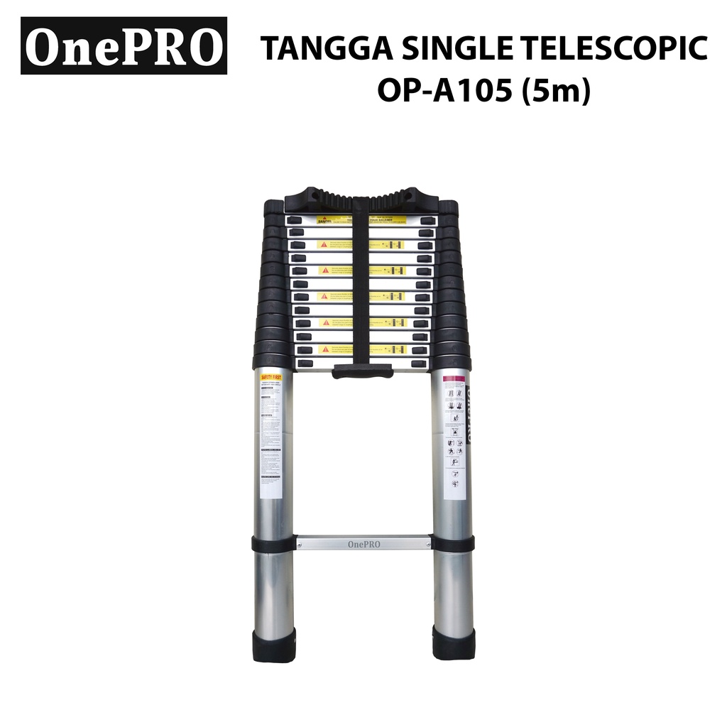 Tangga Single Telescopic Onepro OP-A105 / Tangga Lipat Alumunium Teleskopik