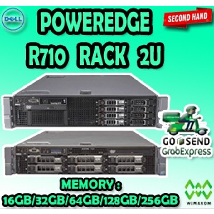 server Dell poweredge r710 2U SSD 120gb