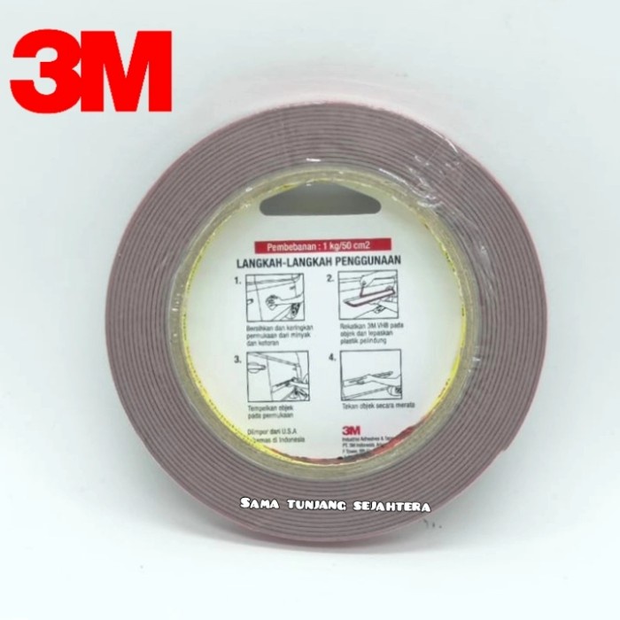 

Unik 3M Vhb Double Tape 1/2" X 5 M (Hitam Merah) Terlaris