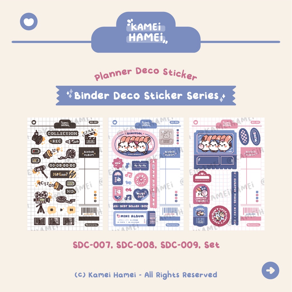 

Binder Deco Series | Kamei Hamei Deco Planner Sticker