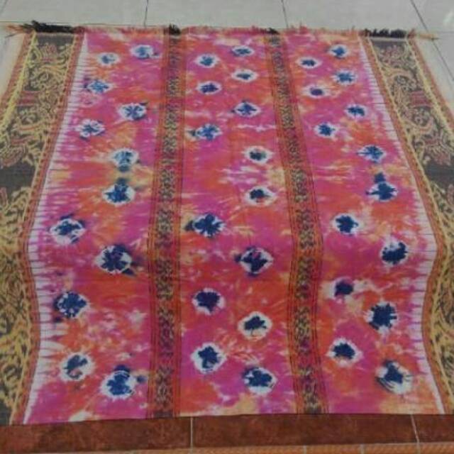 Kain Tenun Blamket Jumput Batik Pelangi